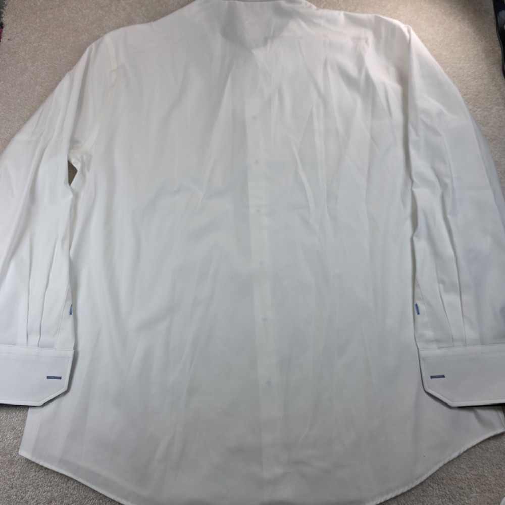 Twillory Dress Shirt Mens 17.5 34-35 White Performance Fabric Tailored Fit - Picture 3 of 7